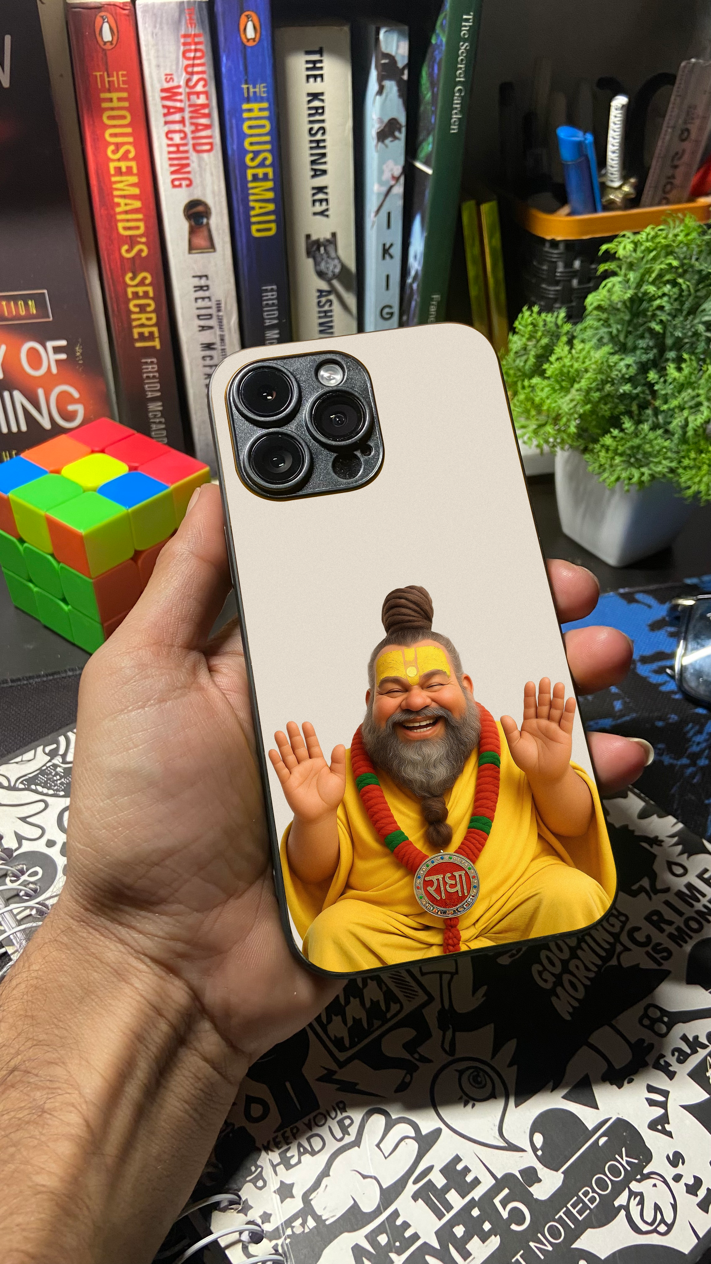 Premanand ji Maharaj "Blessing" Premium Tempered Glass Phone Case