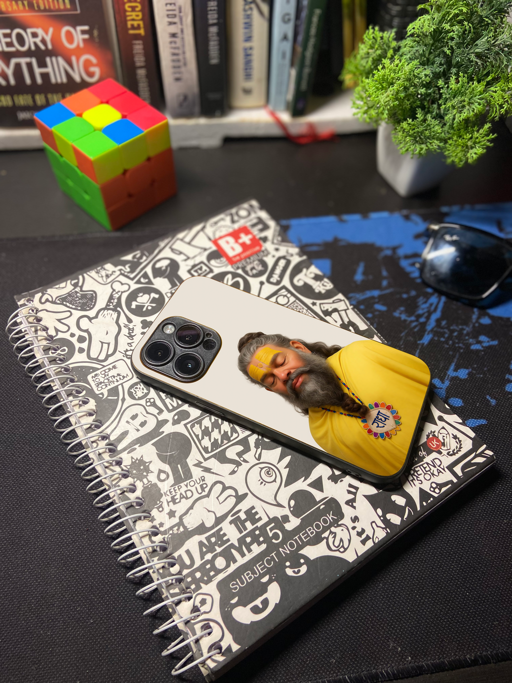 Premanand ji Maharaj "Relaxed" Premium Tempered Glass Phone Case