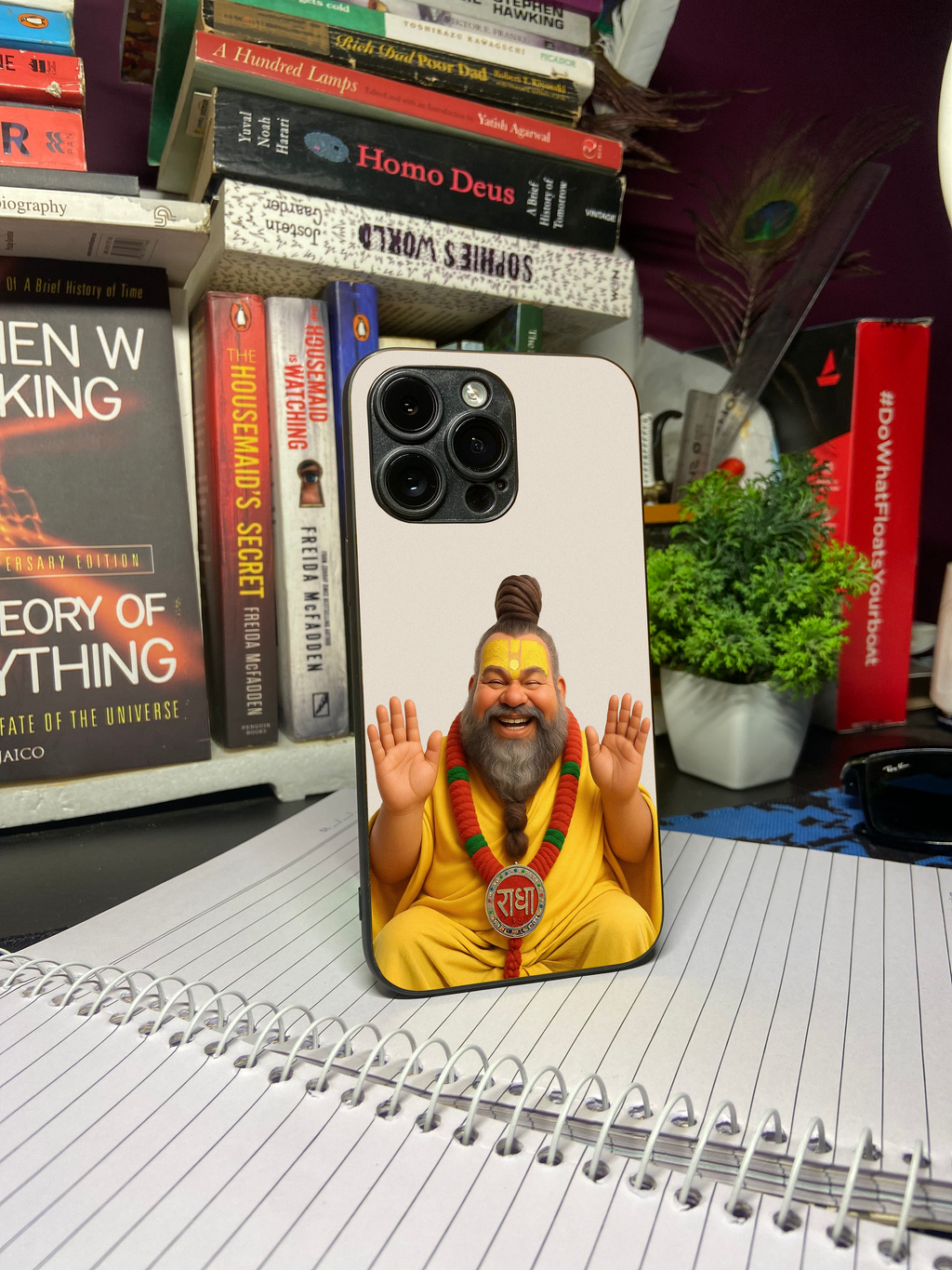 Premanand ji Maharaj "Blessing" Premium Tempered Glass Phone Case